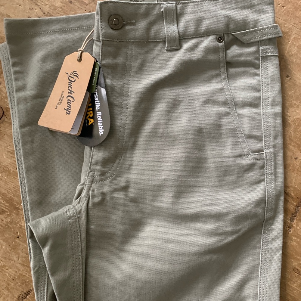 Duck Camp Brush Pants Mens Size 30T Ash Canvas Outdoor Hunting Fishing